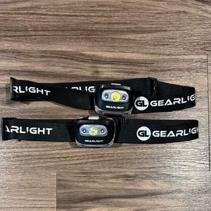 GearLight 2Pack LED Headlamp White and Red Light